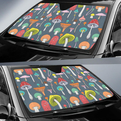 Mushroom Pattern Print Design A03 Car Sun Shades-JORJUNE.COM