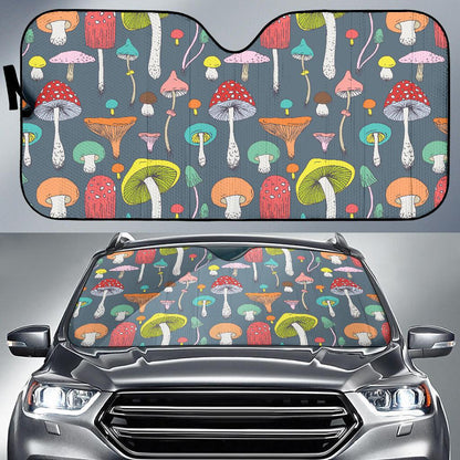 Mushroom Pattern Print Design A03 Car Sun Shades-JORJUNE.COM