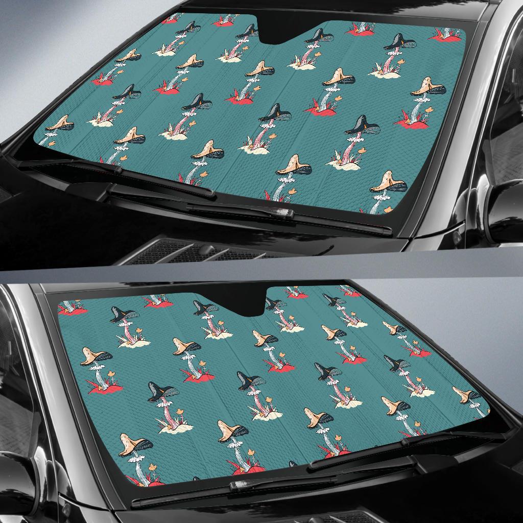 Mushroom Pattern Print Design A04 Car Sun Shades-JORJUNE.COM