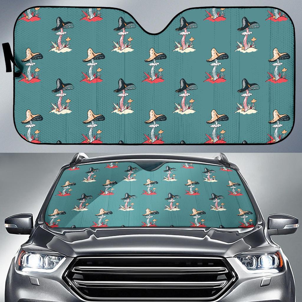 Mushroom Pattern Print Design A04 Car Sun Shades-JORJUNE.COM