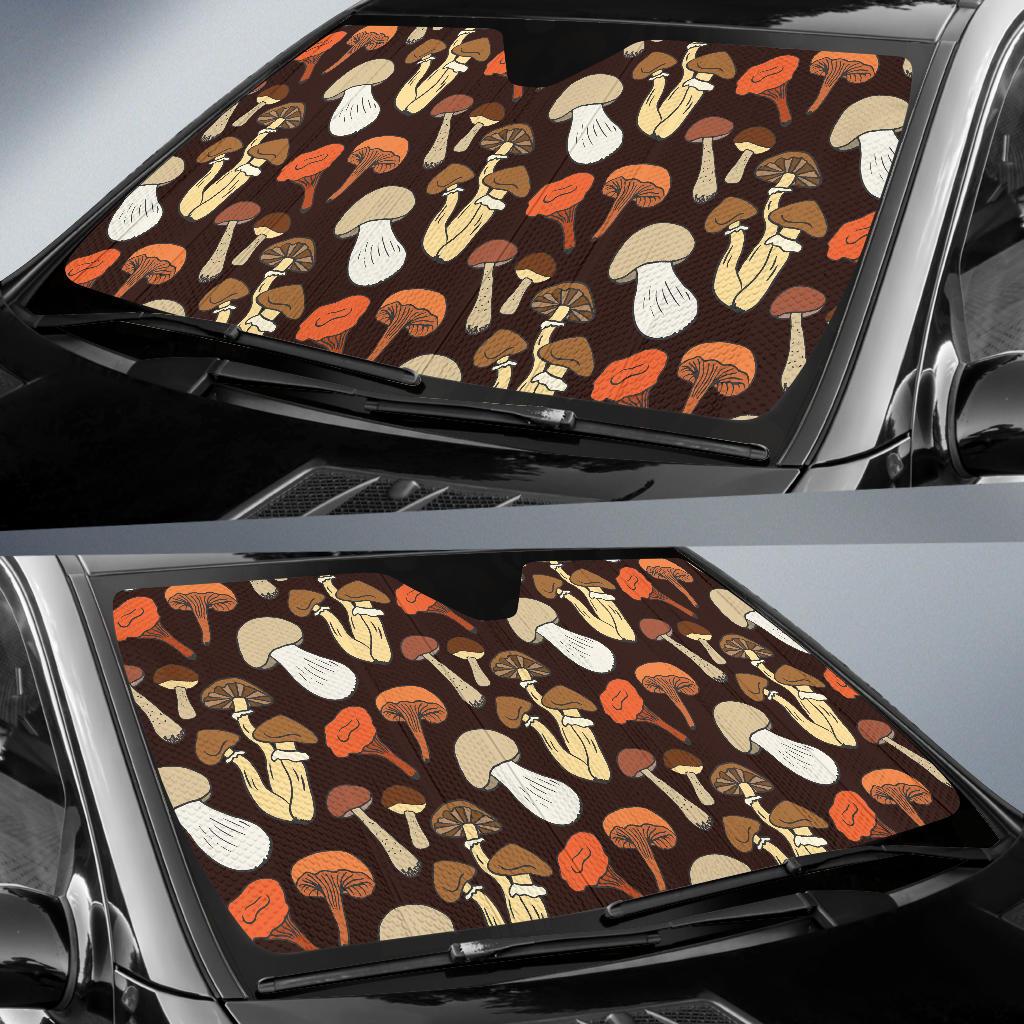 Mushroom Pattern Print Design A05 Car Sun Shades-JORJUNE.COM