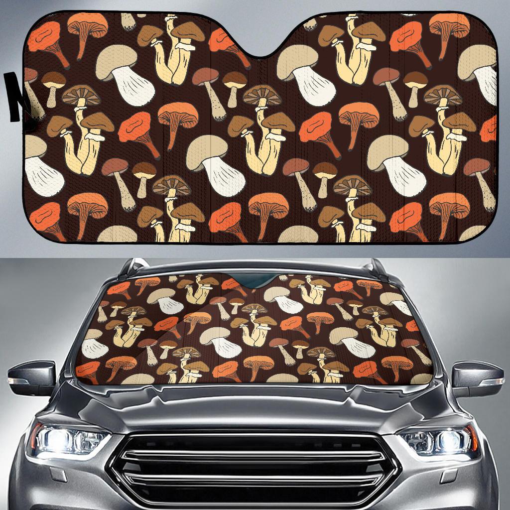 Mushroom Pattern Print Design A05 Car Sun Shades-JORJUNE.COM
