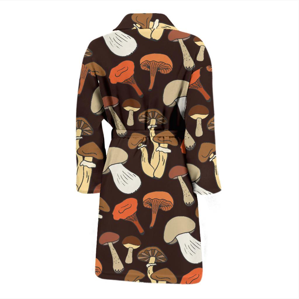 Mushroom Pattern Print Design A05 Men Bathrobe-JORJUNE.COM