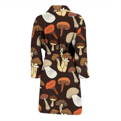 Mushroom Pattern Print Design A05 Men Bathrobe-JORJUNE.COM