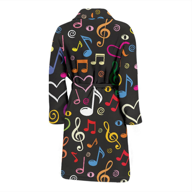 Music note Pattern Print Design A01 Men Bathrobe-JORJUNE.COM