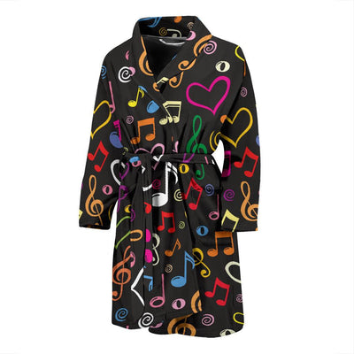 Music note Pattern Print Design A01 Men Bathrobe-JORJUNE.COM