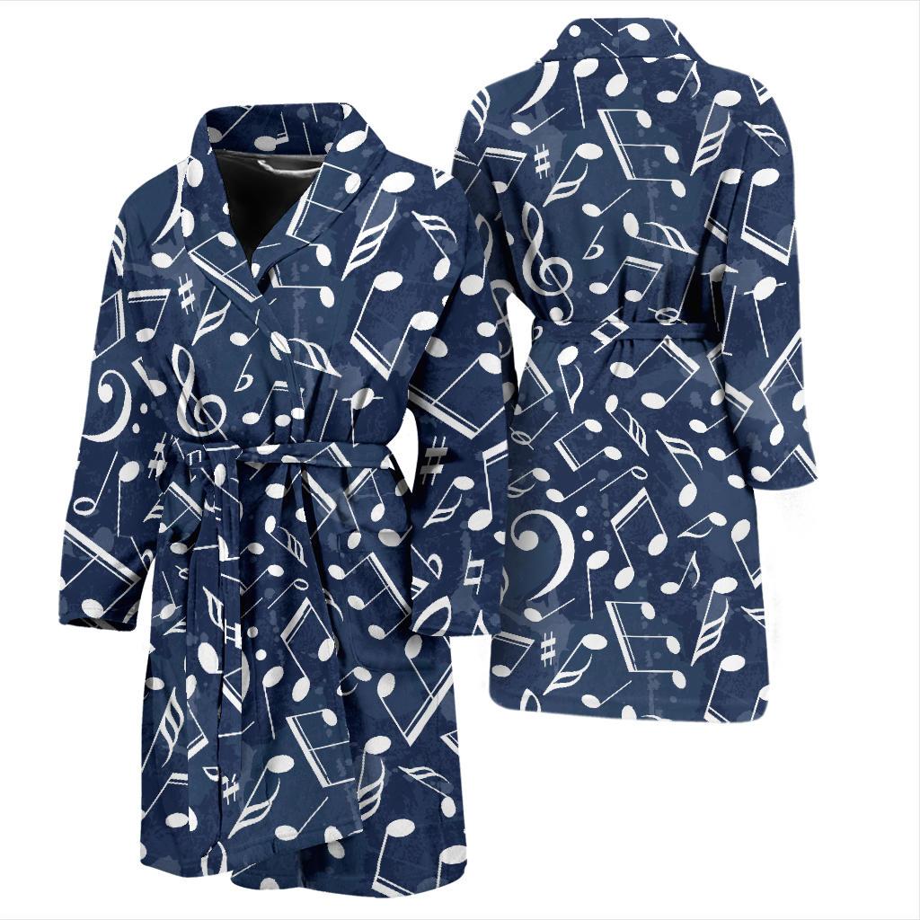 Music note Pattern Print Design A02 Men Bathrobe-JORJUNE.COM