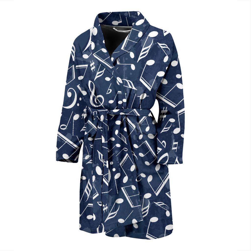 Music note Pattern Print Design A02 Men Bathrobe-JORJUNE.COM