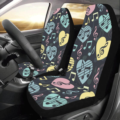 Music note Pattern Print Design A03 Car Seat Covers (Set of 2)-JORJUNE.COM