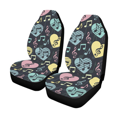 Music note Pattern Print Design A03 Car Seat Covers (Set of 2)-JORJUNE.COM