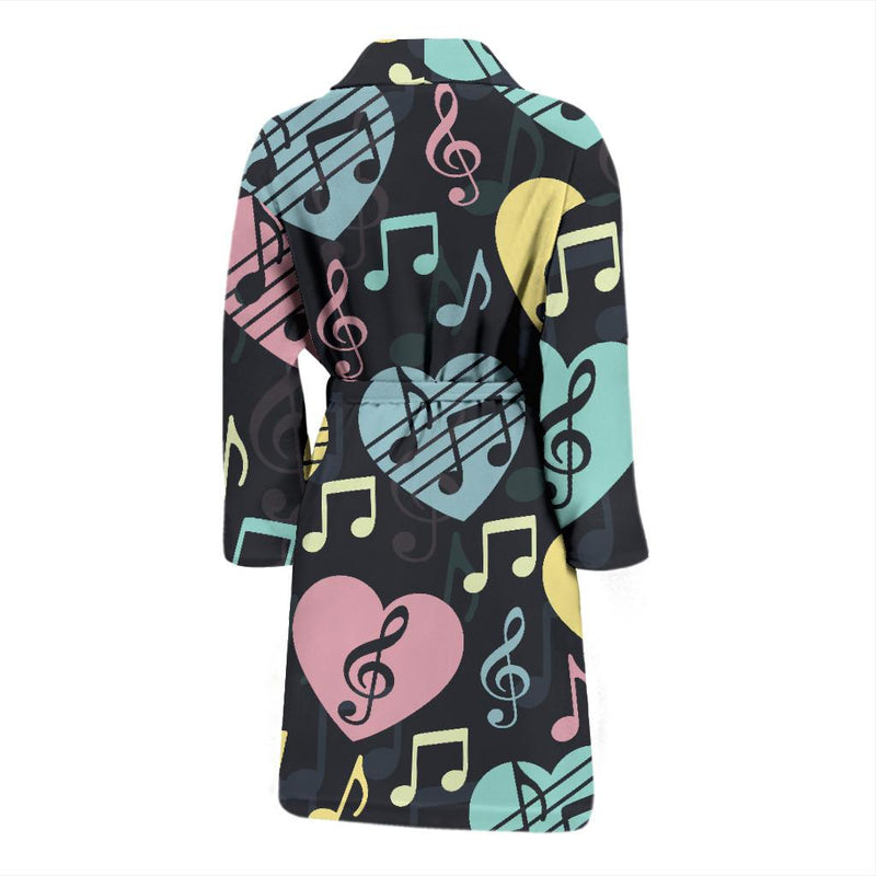 Music note Pattern Print Design A03 Men Bathrobe-JORJUNE.COM