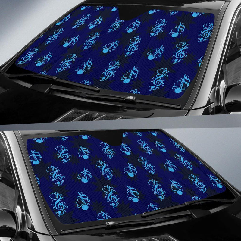 Music note Pattern Print Design A04 Car Sun Shades-JORJUNE.COM