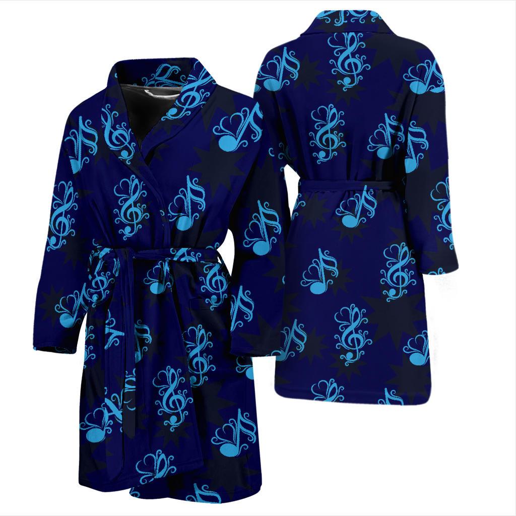 Music note Pattern Print Design A04 Men Bathrobe-JORJUNE.COM