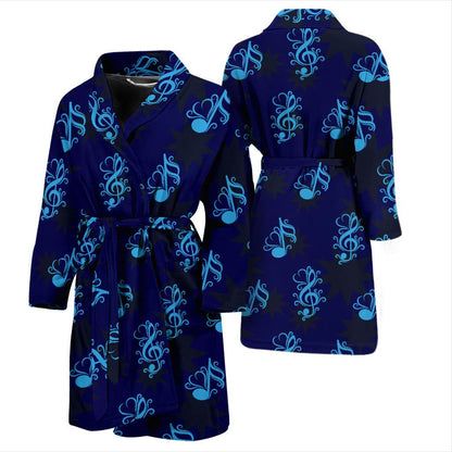 Music note Pattern Print Design A04 Men Bathrobe-JORJUNE.COM