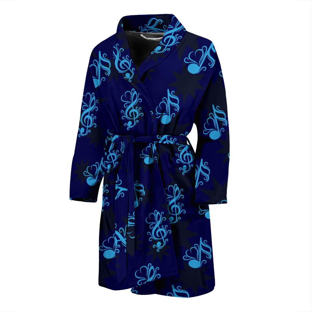 Music note Pattern Print Design A04 Men Bathrobe-JORJUNE.COM