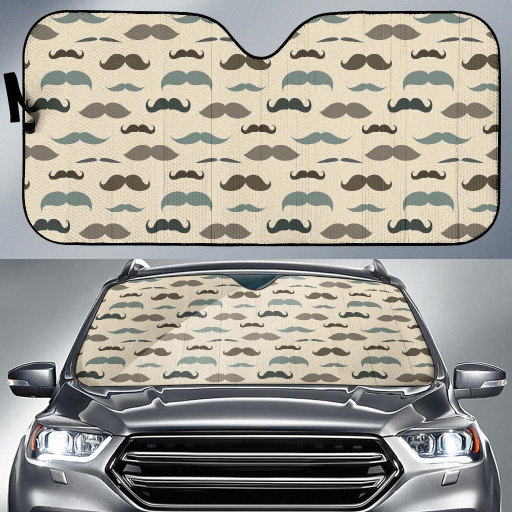 Mustache Pattern Print Design A01 Car Sun Shades-JORJUNE.COM