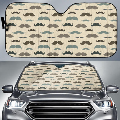 Mustache Pattern Print Design A01 Car Sun Shades-JORJUNE.COM