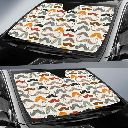 Mustache Pattern Print Design A02 Car Sun Shades-JORJUNE.COM