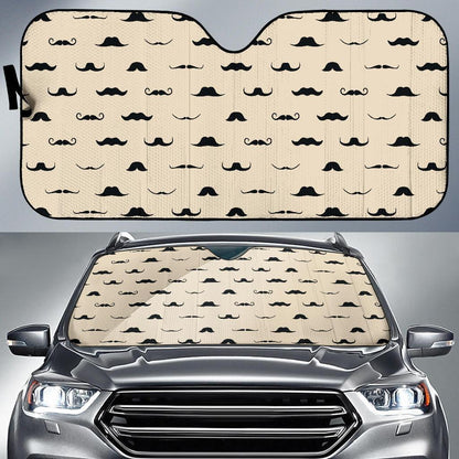 Mustache Pattern Print Design A03 Car Sun Shades-JORJUNE.COM