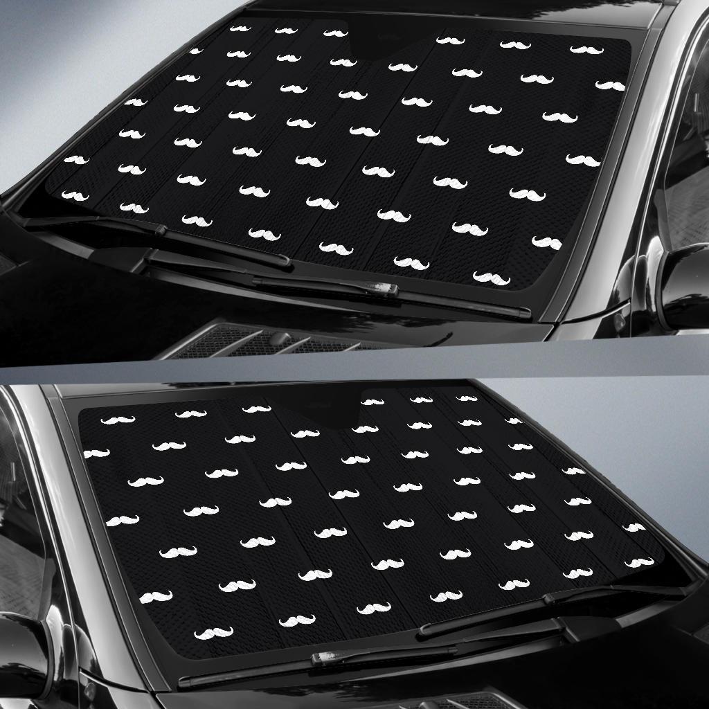 Mustache Pattern Print Design A04 Car Sun Shades-JORJUNE.COM