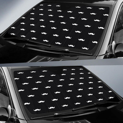 Mustache Pattern Print Design A04 Car Sun Shades-JORJUNE.COM