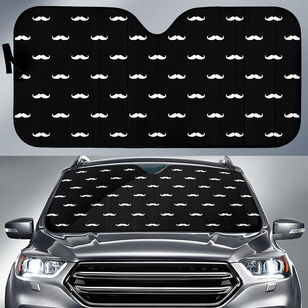 Mustache Pattern Print Design A04 Car Sun Shades-JORJUNE.COM