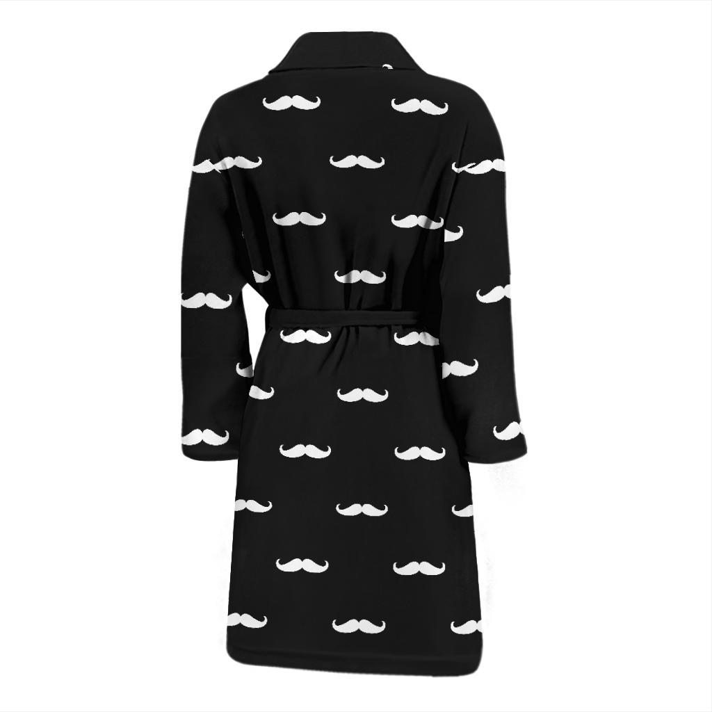 Mustache Pattern Print Design A04 Men Bathrobe-JORJUNE.COM