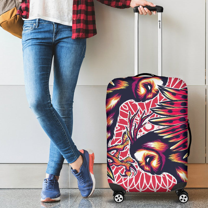 Mythical Owl Geometric Luggage Cover Protector