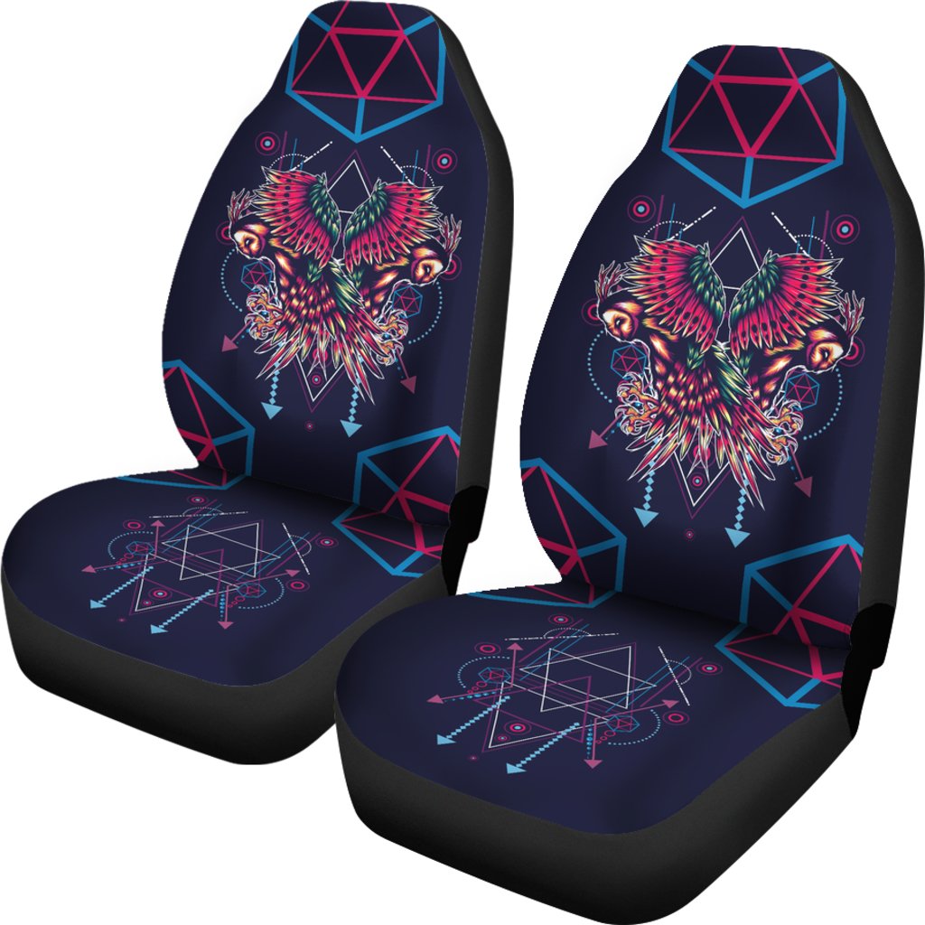 Mythical Owl Geometric Universal Fit Car Seat Covers