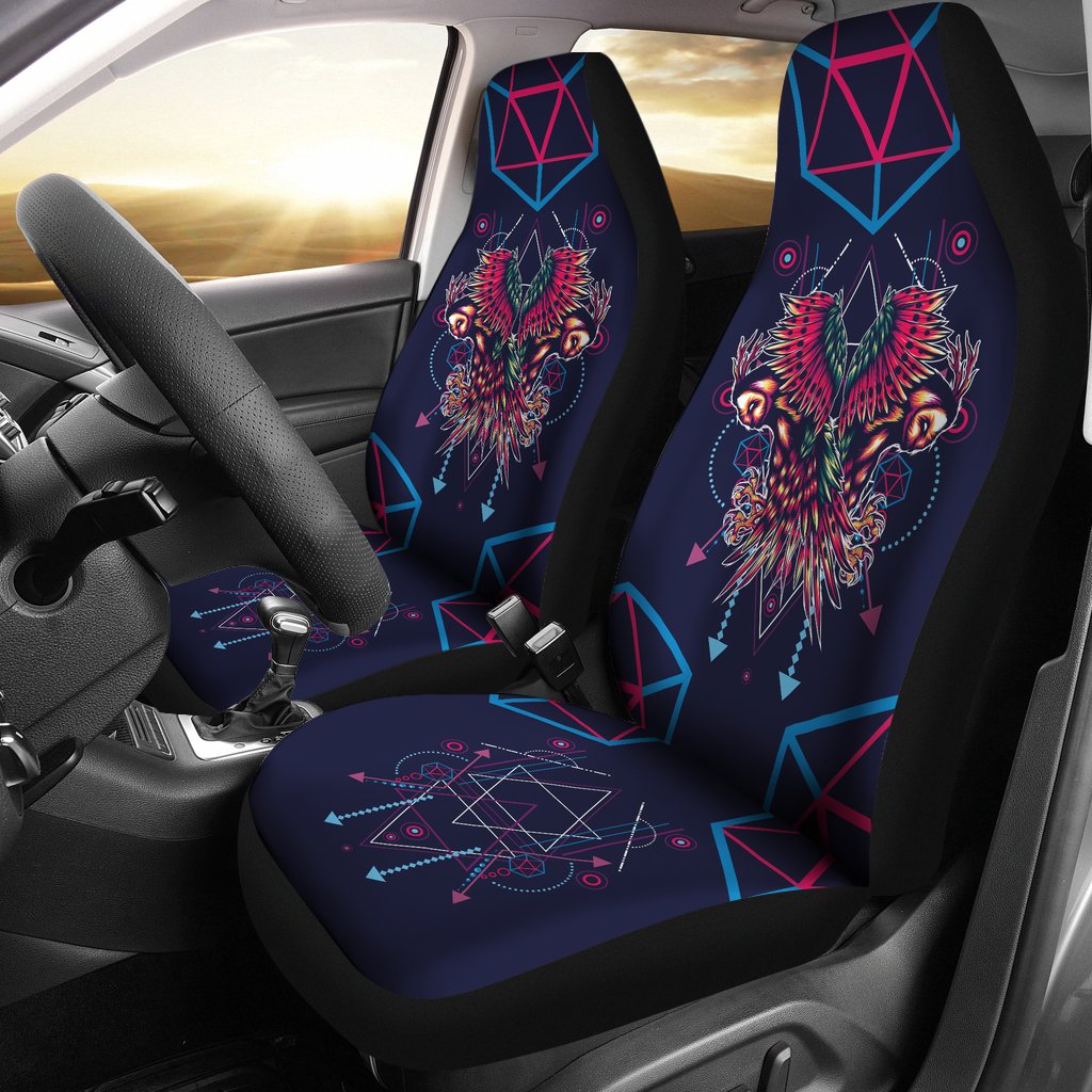 Mythical Owl Geometric Universal Fit Car Seat Covers