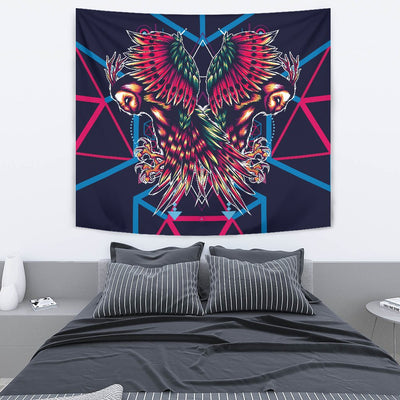 Mythical Owl Geometric Wall Tapestry