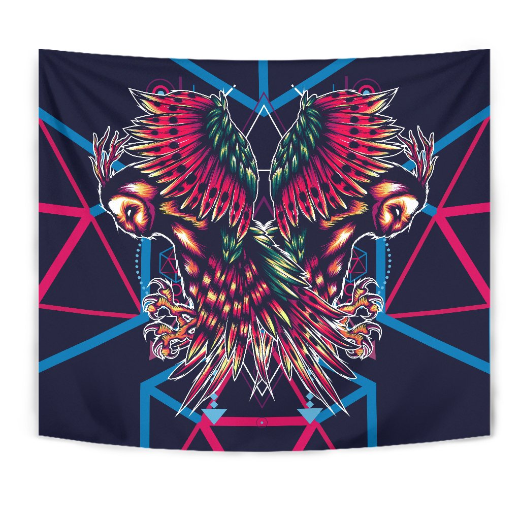 Mythical Owl Geometric Wall Tapestry