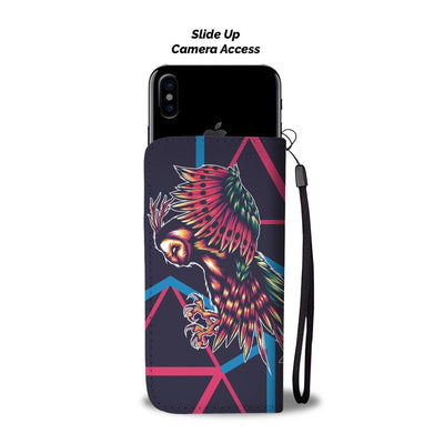 Mythical Owl Geometric Wallet Phone Case