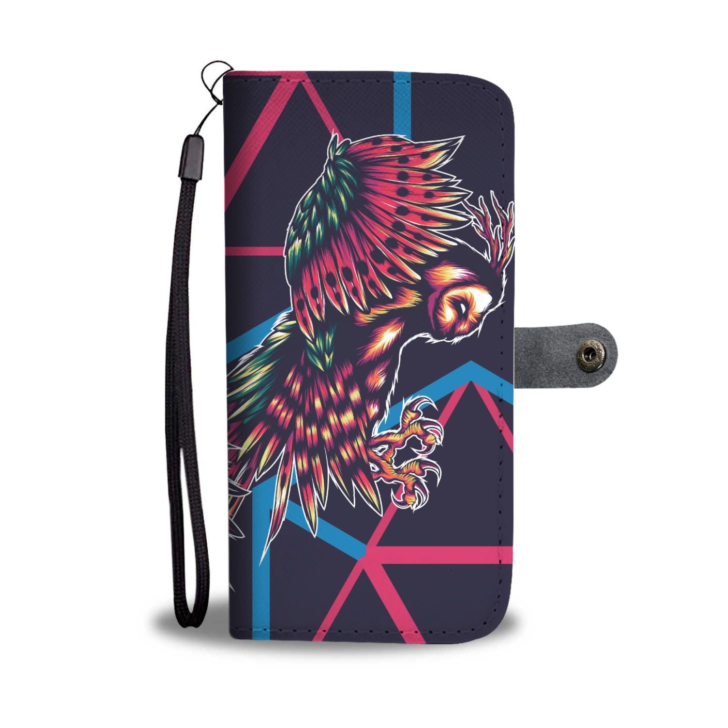 Mythical Owl Geometric Wallet Phone Case