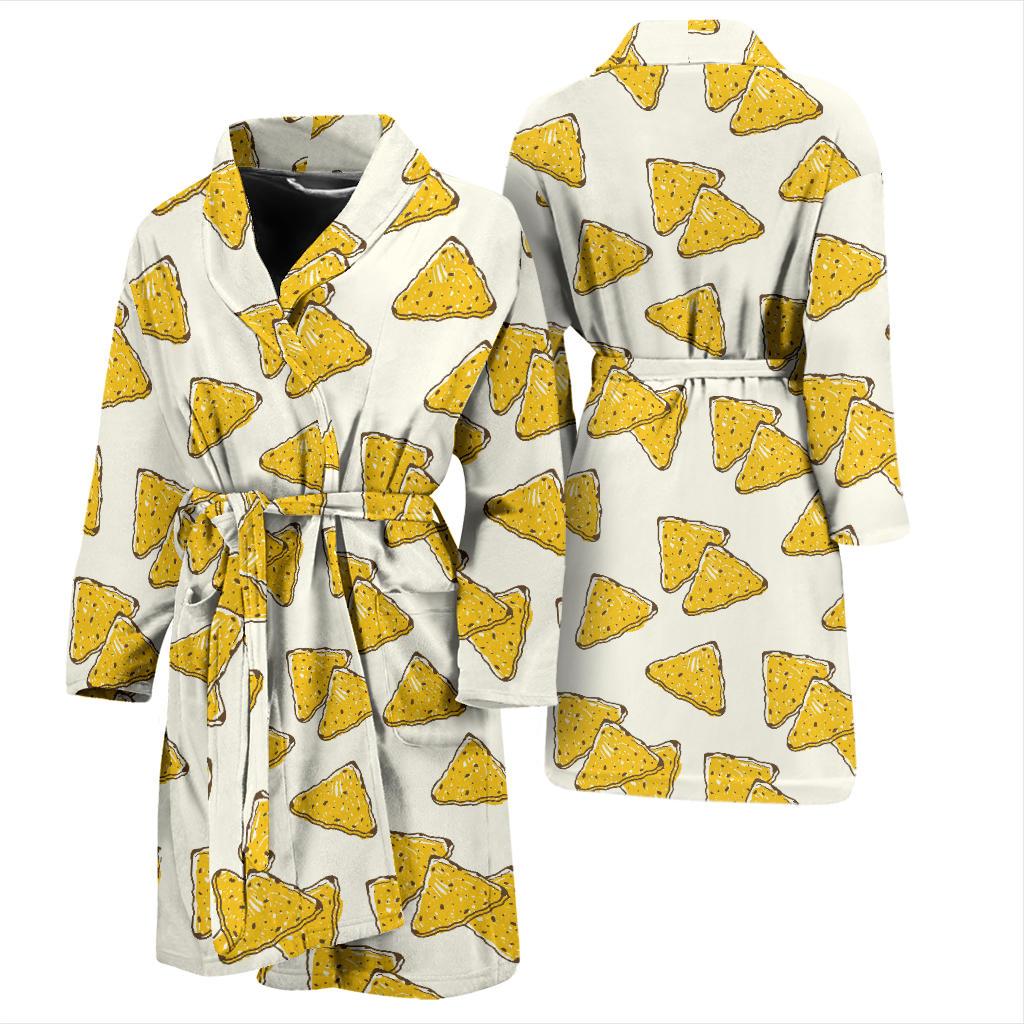 Nachos Pattern Print Design A01 Men Bathrobe-JORJUNE.COM