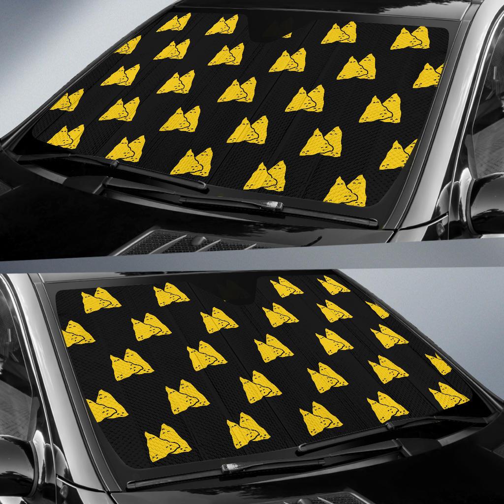 Nachos Pattern Print Design A02 Car Sun Shades-JORJUNE.COM