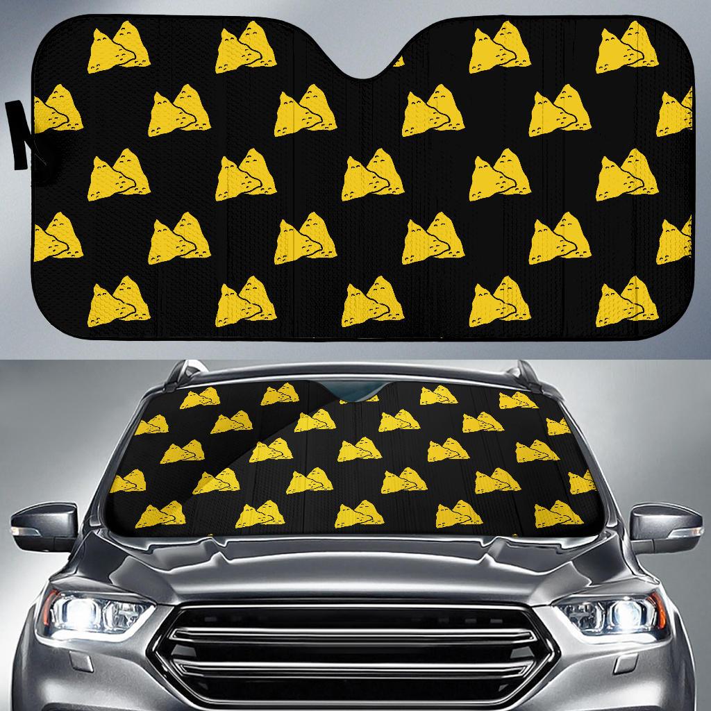 Nachos Pattern Print Design A02 Car Sun Shades-JORJUNE.COM