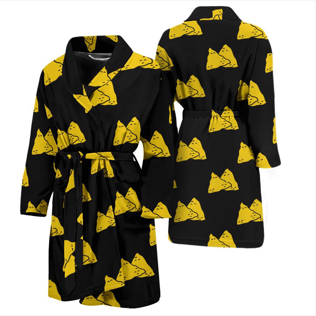 Nachos Pattern Print Design A02 Men Bathrobe-JORJUNE.COM