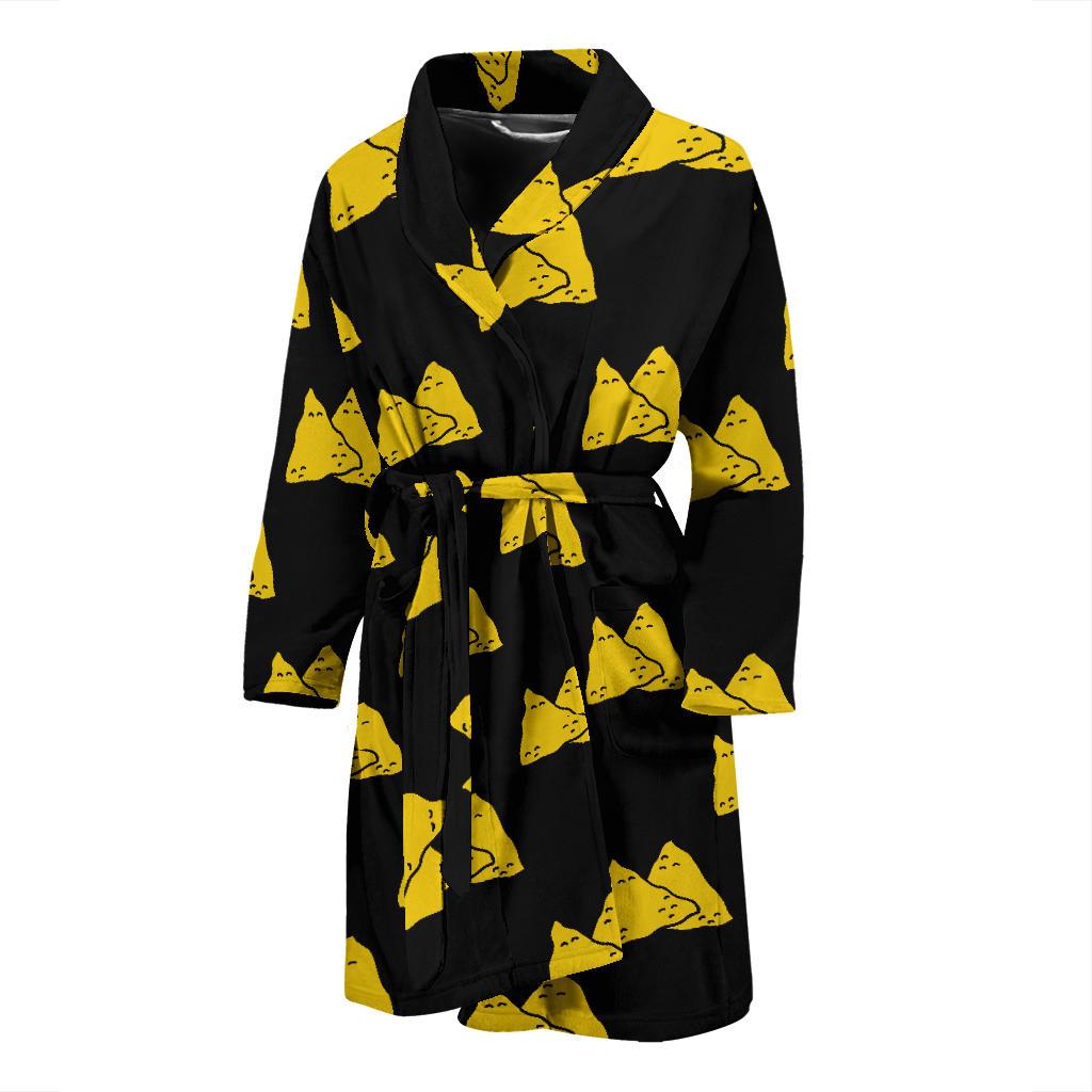 Nachos Pattern Print Design A02 Men Bathrobe-JORJUNE.COM