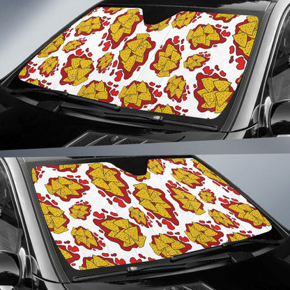 Nachos Pattern Print Design A03 Car Sun Shades-JORJUNE.COM
