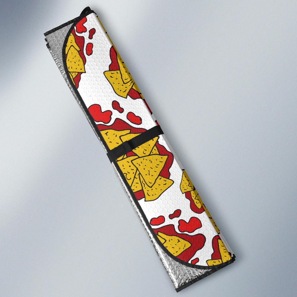 Nachos Pattern Print Design A03 Car Sun Shades-JORJUNE.COM