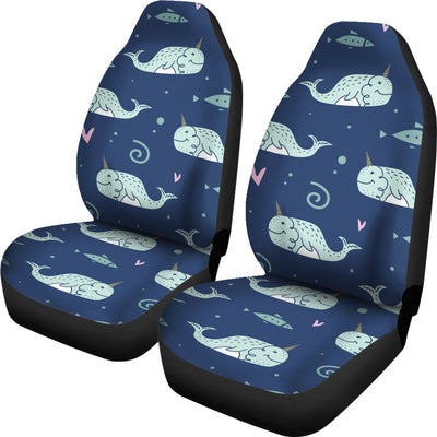 Narwhal Design Print Universal Fit Car Seat Covers