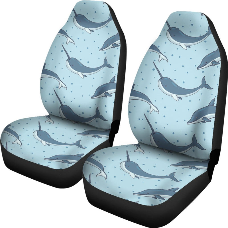 Narwhal Dolphin Print Universal Fit Car Seat Covers