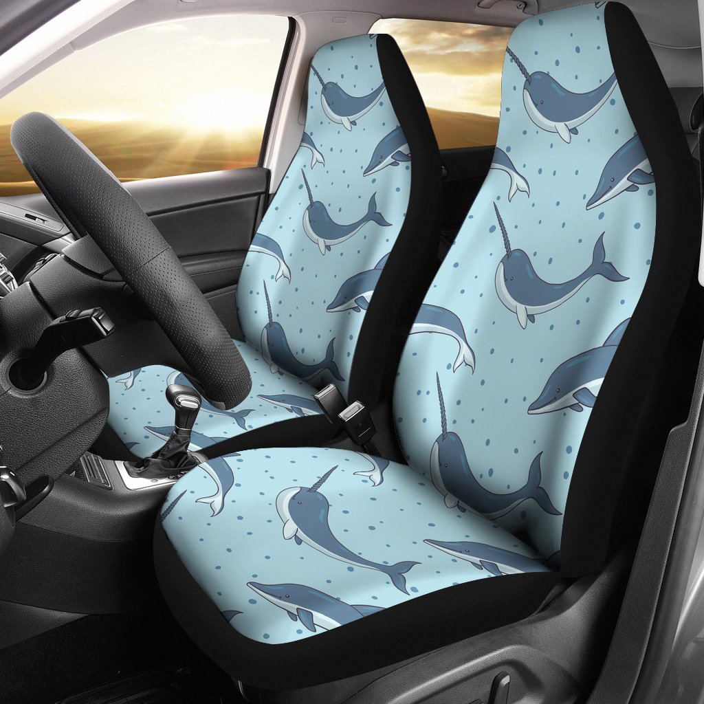 Narwhal Dolphin Print Universal Fit Car Seat Covers