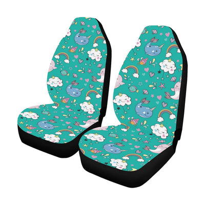 Narwhal Pattern Print Design 04 Car Seat Covers (Set of 2)-JORJUNE.COM