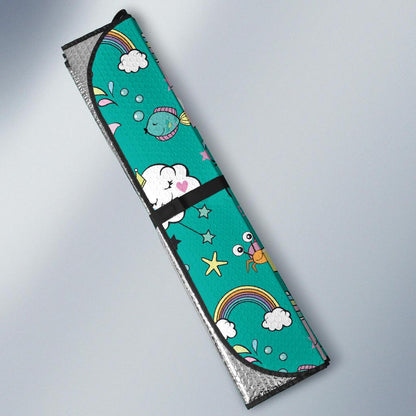 Narwhal Pattern Print Design 04 Car Sun Shades-JORJUNE.COM