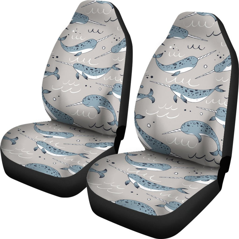 Narwhal Pattern Print Universal Fit Car Seat Covers