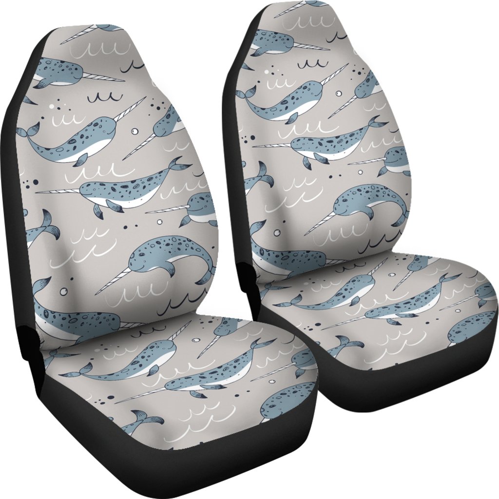 Narwhal Pattern Print Universal Fit Car Seat Covers