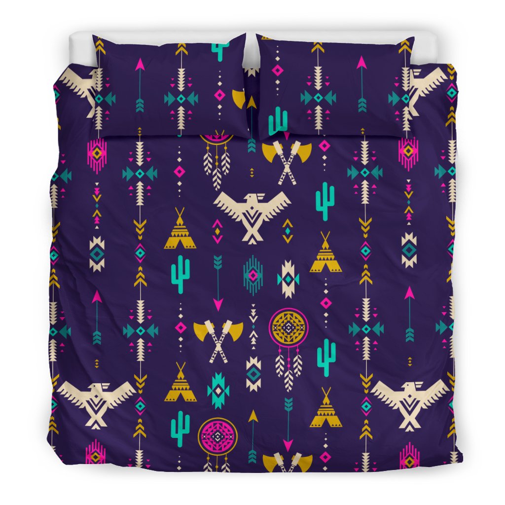 Native American Eagle Indian Pattern Duvet Cover Bedding Set