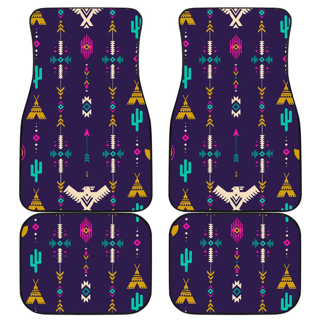 Native American Eagle Indian Pattern Front and Back Car Floor Mats